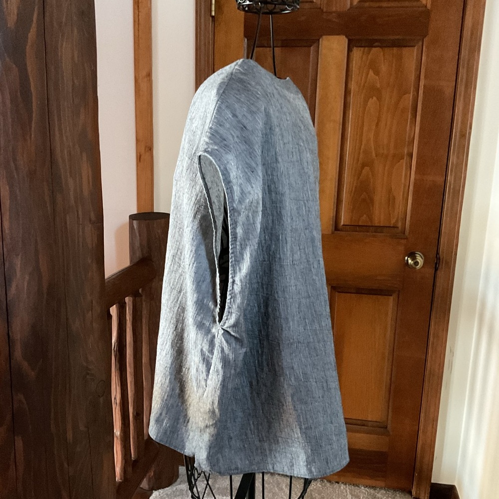 Massimo dutti grey linen blend top M/L - Picture 4 of 8